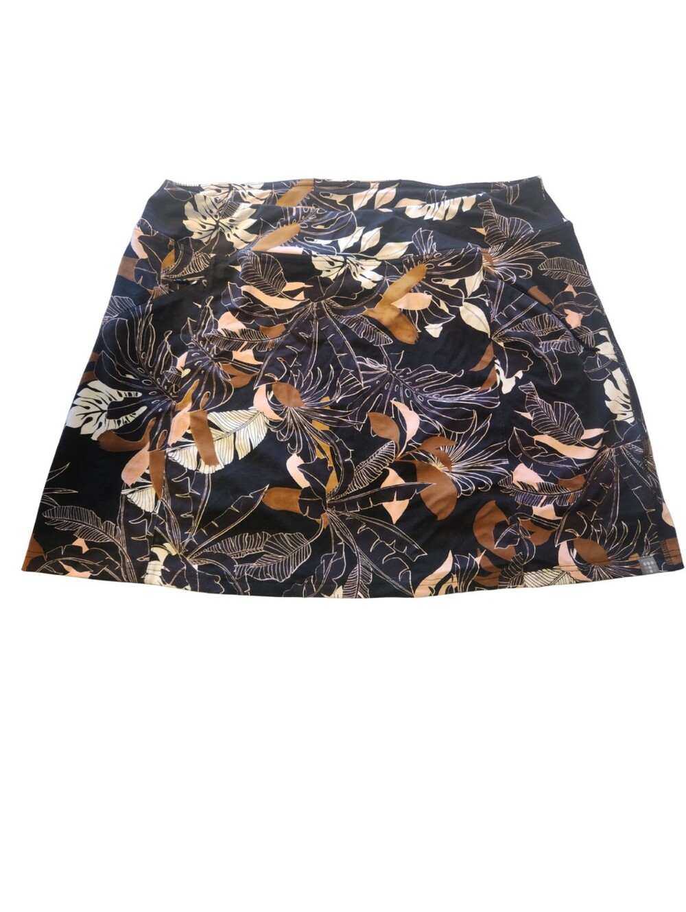 Title Nine Navy Floral Athletic Skort with Brown, Pink & White Accents